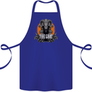 The Goat Skull Gothic Demon Satan Monster Cotton Apron 100% Organic Royal Blue