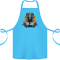The Goat Skull Gothic Demon Satan Monster Cotton Apron 100% Organic Turquoise