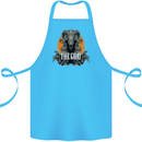 The Goat Skull Gothic Demon Satan Monster Cotton Apron 100% Organic Turquoise