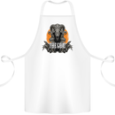 The Goat Skull Gothic Demon Satan Monster Cotton Apron 100% Organic White