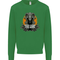 The Goat Skull Gothic Demon Satan Monster Kids Sweatshirt Jumper Irish Green