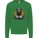 The Goat Skull Gothic Demon Satan Monster Kids Sweatshirt Jumper Irish Green