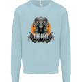 The Goat Skull Gothic Demon Satan Monster Kids Sweatshirt Jumper Light Blue