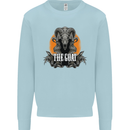 The Goat Skull Gothic Demon Satan Monster Kids Sweatshirt Jumper Light Blue