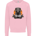 The Goat Skull Gothic Demon Satan Monster Kids Sweatshirt Jumper Light Pink