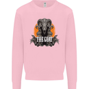 The Goat Skull Gothic Demon Satan Monster Kids Sweatshirt Jumper Light Pink