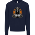 The Goat Skull Gothic Demon Satan Monster Kids Sweatshirt Jumper Navy Blue