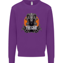 The Goat Skull Gothic Demon Satan Monster Kids Sweatshirt Jumper Purple