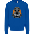 The Goat Skull Gothic Demon Satan Monster Kids Sweatshirt Jumper Royal Blue