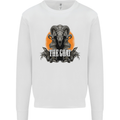 The Goat Skull Gothic Demon Satan Monster Kids Sweatshirt Jumper White
