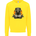 The Goat Skull Gothic Demon Satan Monster Kids Sweatshirt Jumper Yellow