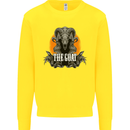 The Goat Skull Gothic Demon Satan Monster Kids Sweatshirt Jumper Yellow