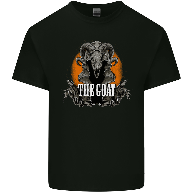 The Goat Skull Gothic Demon Satan Monster Kids T-Shirt Childrens Black