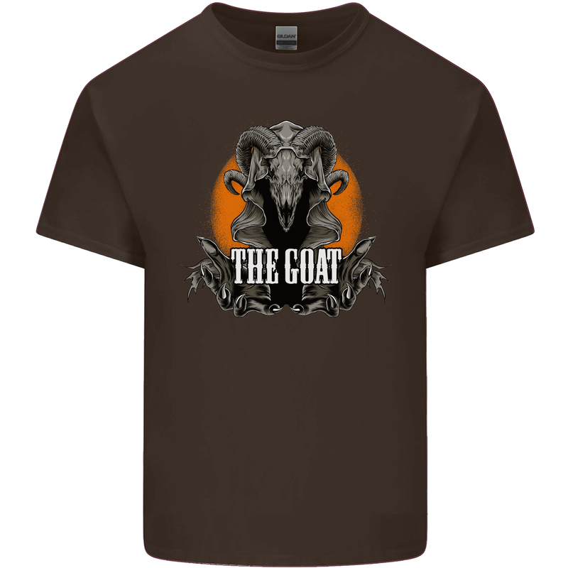 The Goat Skull Gothic Demon Satan Monster Kids T-Shirt Childrens Chocolate