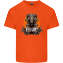 The Goat Skull Gothic Demon Satan Monster Kids T-Shirt Childrens Orange