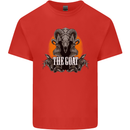 The Goat Skull Gothic Demon Satan Monster Kids T-Shirt Childrens Red
