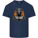 The Goat Skull Gothic Demon Satan Monster Mens Cotton T-Shirt Tee Top Navy Blue