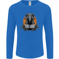 The Goat Skull Gothic Demon Satan Monster Mens Long Sleeve T-Shirt Royal Blue