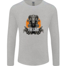 The Goat Skull Gothic Demon Satan Monster Mens Long Sleeve T-Shirt Sports Grey