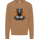The Goat Skull Gothic Demon Satan Monster Mens Sweatshirt Jumper Caramel Latte