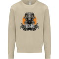 The Goat Skull Gothic Demon Satan Monster Mens Sweatshirt Jumper Sand