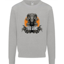 The Goat Skull Gothic Demon Satan Monster Mens Sweatshirt Jumper Sports Grey