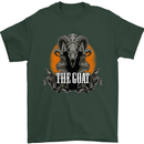 The Goat Skull Gothic Demon Satan Monster Mens T-Shirt Cotton Gildan Forest Green