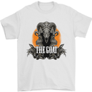 The Goat Skull Gothic Demon Satan Monster Mens T-Shirt Cotton Gildan White