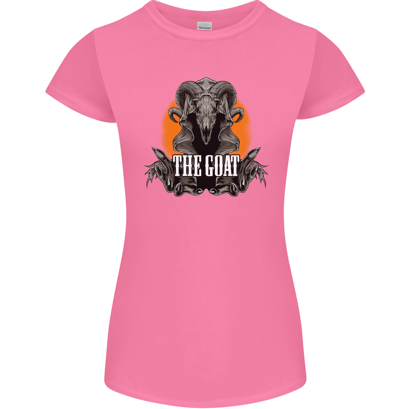 The Goat Skull Gothic Demon Satan Monster Womens Petite Cut T-Shirt Azalea