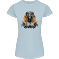 The Goat Skull Gothic Demon Satan Monster Womens Petite Cut T-Shirt Light Blue
