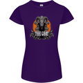 The Goat Skull Gothic Demon Satan Monster Womens Petite Cut T-Shirt Purple