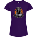 The Goat Skull Gothic Demon Satan Monster Womens Petite Cut T-Shirt Purple
