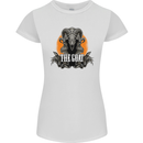 The Goat Skull Gothic Demon Satan Monster Womens Petite Cut T-Shirt White