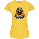 The Goat Skull Gothic Demon Satan Monster Womens Petite Cut T-Shirt Yellow