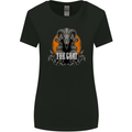 The Goat Skull Gothic Demon Satan Monster Womens Wider Cut T-Shirt Black