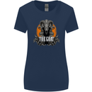 The Goat Skull Gothic Demon Satan Monster Womens Wider Cut T-Shirt Navy Blue