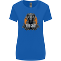 The Goat Skull Gothic Demon Satan Monster Womens Wider Cut T-Shirt Royal Blue