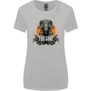 The Goat Skull Gothic Demon Satan Monster Womens Wider Cut T-Shirt Sports Grey