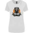 The Goat Skull Gothic Demon Satan Monster Womens Wider Cut T-Shirt White