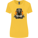 The Goat Skull Gothic Demon Satan Monster Womens Wider Cut T-Shirt Yellow