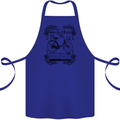 The Golden Age of Bicycles Cyclist Cycling Cotton Apron 100% Organic Royal Blue