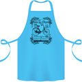 The Golden Age of Bicycles Cyclist Cycling Cotton Apron 100% Organic Turquoise