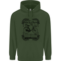 The Golden Age of Bicycles Cyclist Cycling Mens 80% Cotton Hoodie Forest Green