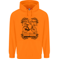 The Golden Age of Bicycles Cyclist Cycling Mens 80% Cotton Hoodie Orange