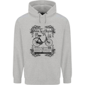 The Golden Age of Bicycles Cyclist Cycling Mens 80% Cotton Hoodie Sports Grey