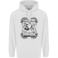 The Golden Age of Bicycles Cyclist Cycling Mens 80% Cotton Hoodie White
