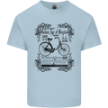 The Golden Age of Bicycles Cyclist Cycling Mens Cotton T-Shirt Tee Top Light Blue