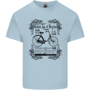 The Golden Age of Bicycles Cyclist Cycling Mens Cotton T-Shirt Tee Top Light Blue