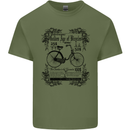 The Golden Age of Bicycles Cyclist Cycling Mens Cotton T-Shirt Tee Top Military Green