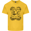 The Golden Age of Bicycles Cyclist Cycling Mens Cotton T-Shirt Tee Top Yellow
